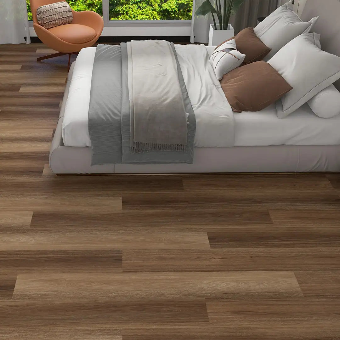 8mm Estate Brown SPC Hybrid Flooring (Price per m²)