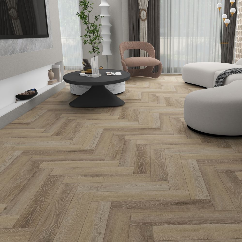 6.5mm SPC Herringbone Misty Glen (Price per m²)